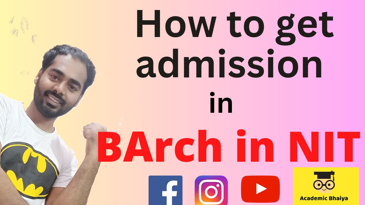 BArch admission in NIT